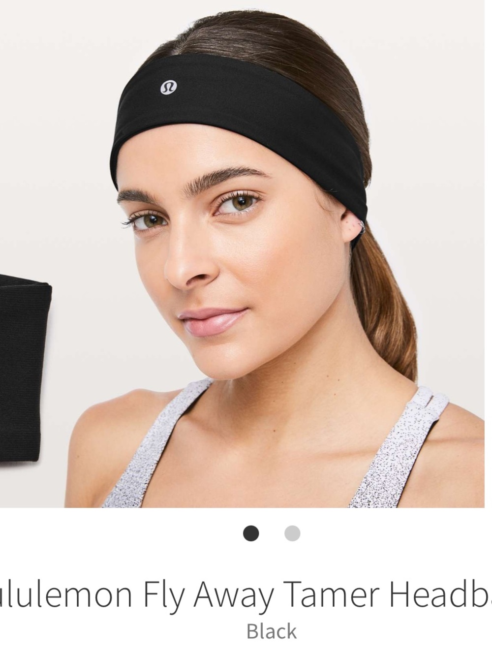 Lululemon Fly Away Tamer Headband II - Black